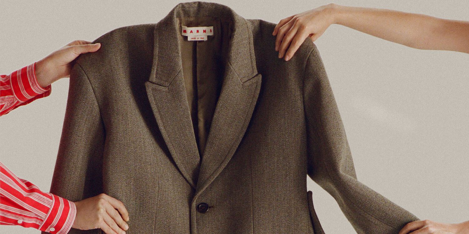 Men&rsquo;s Marni Fall Winter coat with tailored silhouette and notched lapels