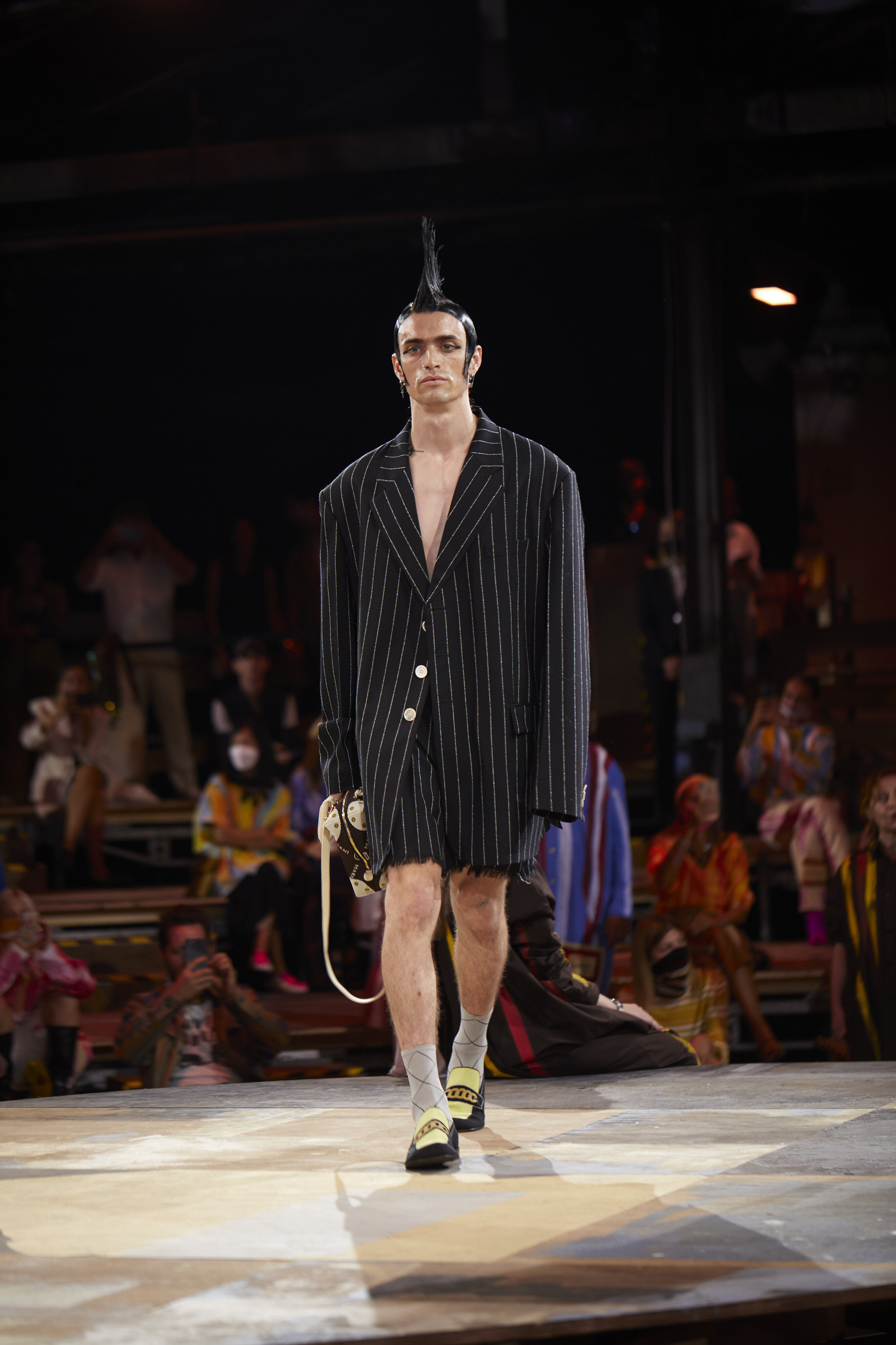 2022 SS MARNI リアルレザー ステッチワーク ウッドサンダル 茶色 