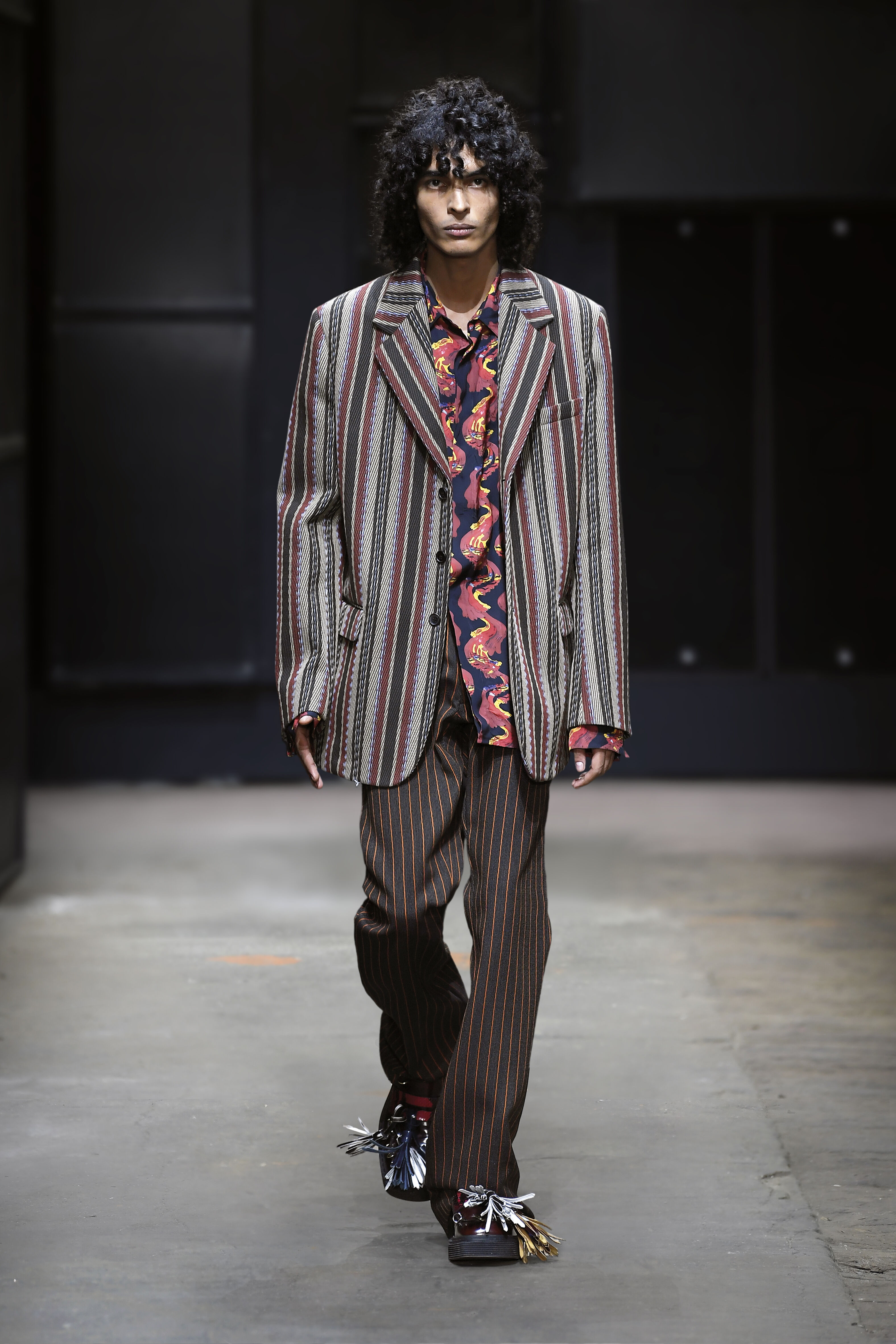 MARNI 19ss マルニ レーヨンチェックオーバーサイズドボタンダウン 
