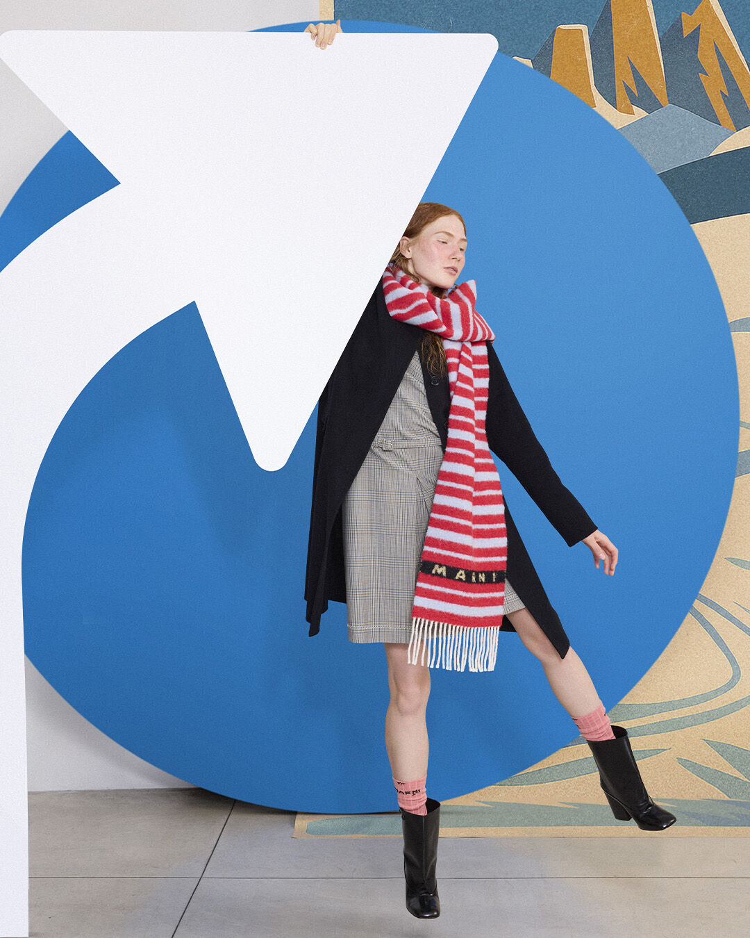 MARNI フラワープリントコート　パリジェンヌ　バブーシュカ　Marniロゴ 350909269_1.jpg