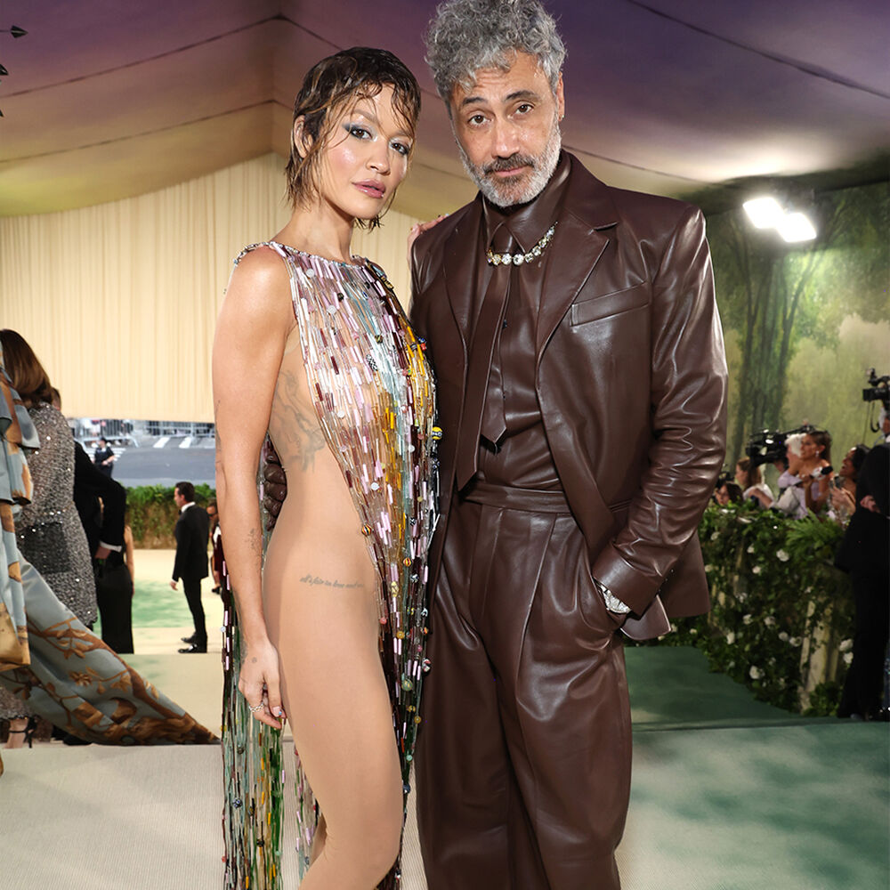 rita ora bead dress span>Rita Ora Wears Beaded Marni Dress for the Met Gala 2024 Red Carpet </span>