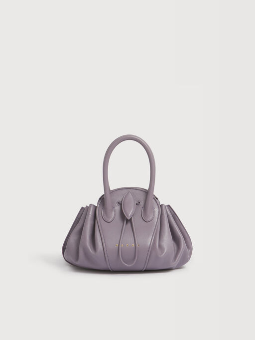Kleine Tasche Tulipea aus violettem Leder - Schultertaschen