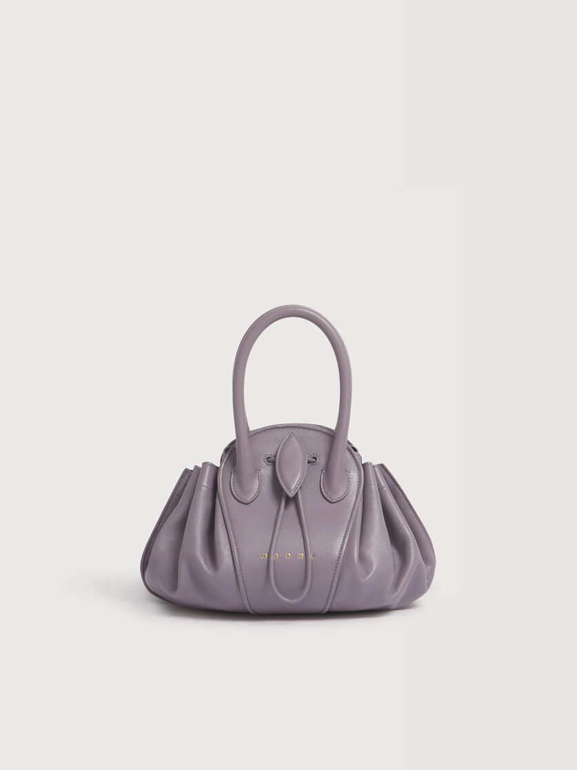 Kleine Tasche Tulipea aus violettem Leder, Image 1
