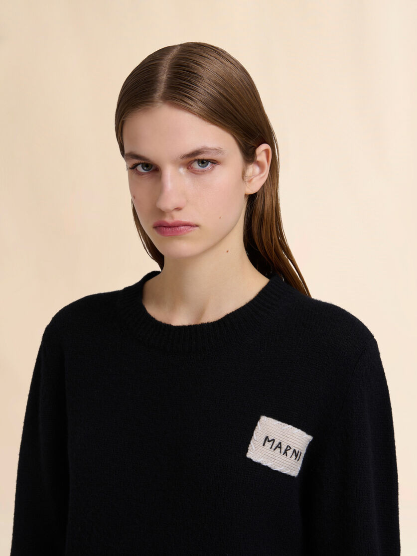 Brown cashmere jumper with Marni Mending patch - Pullovers - Image 4