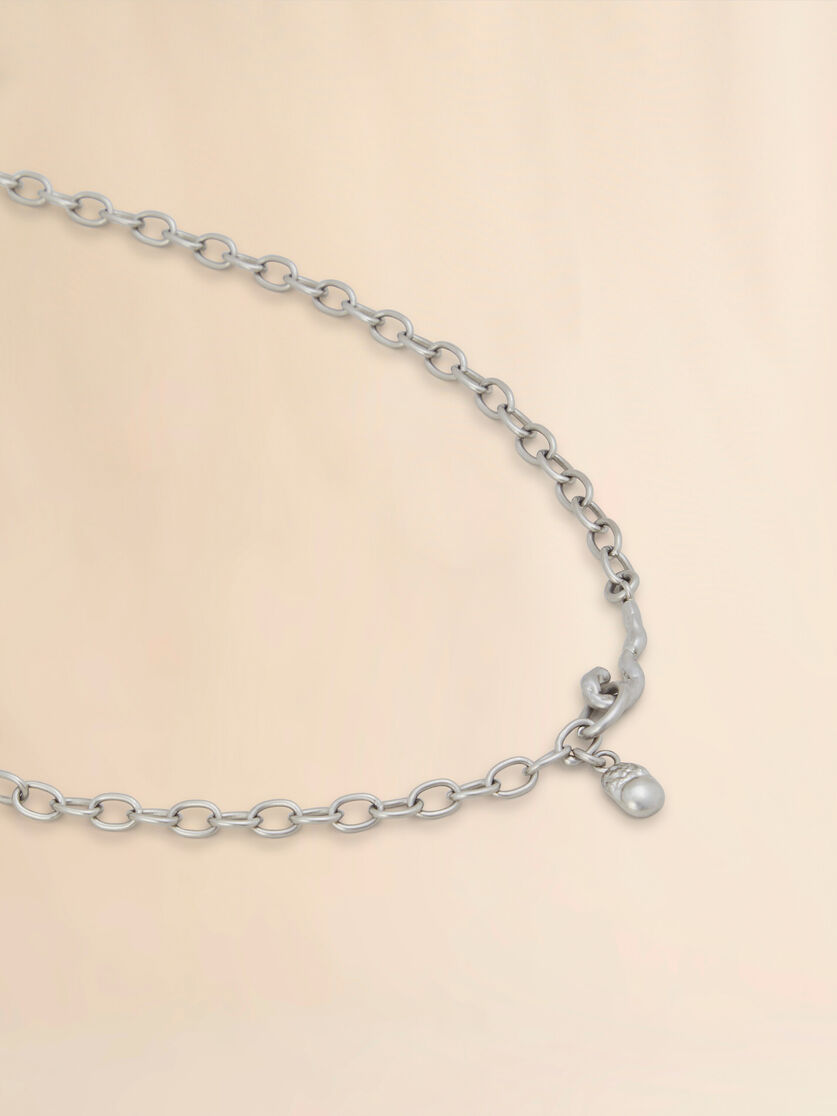 Pearls and crystals Flower Delirium chain necklace - Necklaces - Image 3