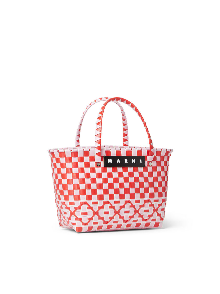 Blue and red woven MARNI MARKET OVAL bag - Shopping Bags - Image 2
