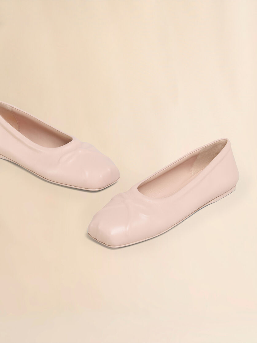 Ballerines Little Bow en cuir nappa rose - Ballerines - Image 5
