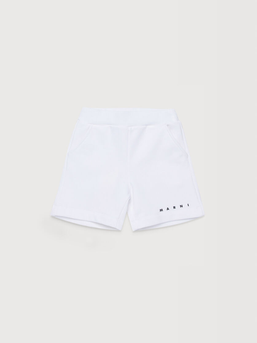 White cotton shorts with Marni print, Image 1