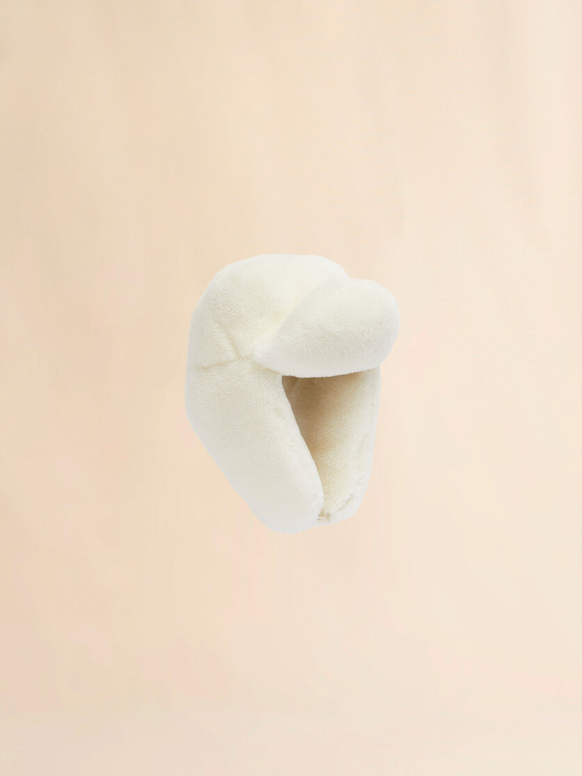 Gorro de aviador de borreguillo blanco - Sombrero - Image 1