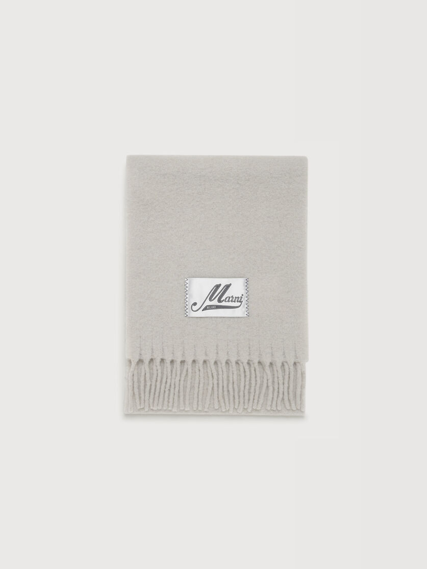 Grey alpaca scarf, Image 1