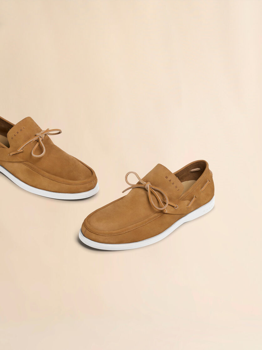 Blue nubuck boat loafer - Lace-ups - Image 5