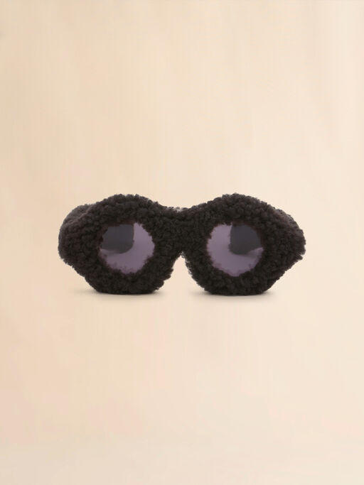 Furry black Jantu sunglasses - Optical