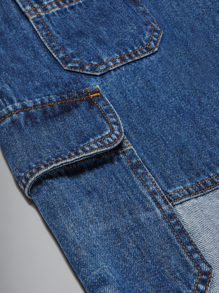 Zweifarbige Cargo-Jeans - Hosen - Image 4