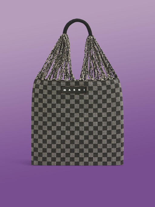 ホワイト MARNI MARKET CHECKERBOARD HAMMOCK BAG - ショッピングバッグ