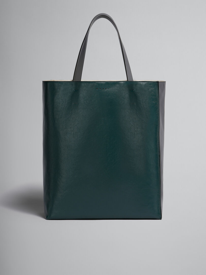 Ambrogio Men's Bag Gray, Black & Green Fabric / Calf-Skin Leather