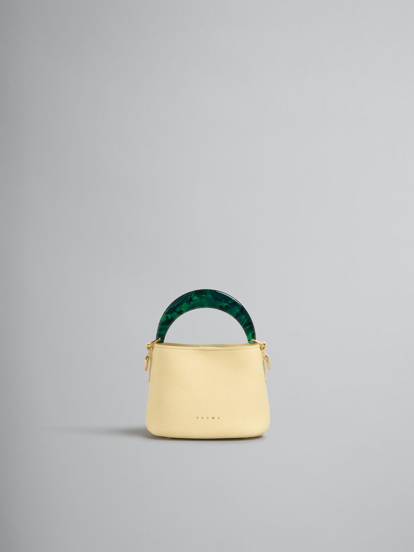 Hellgelbe Mini Bucket Bag Venice aus Leder | Marni