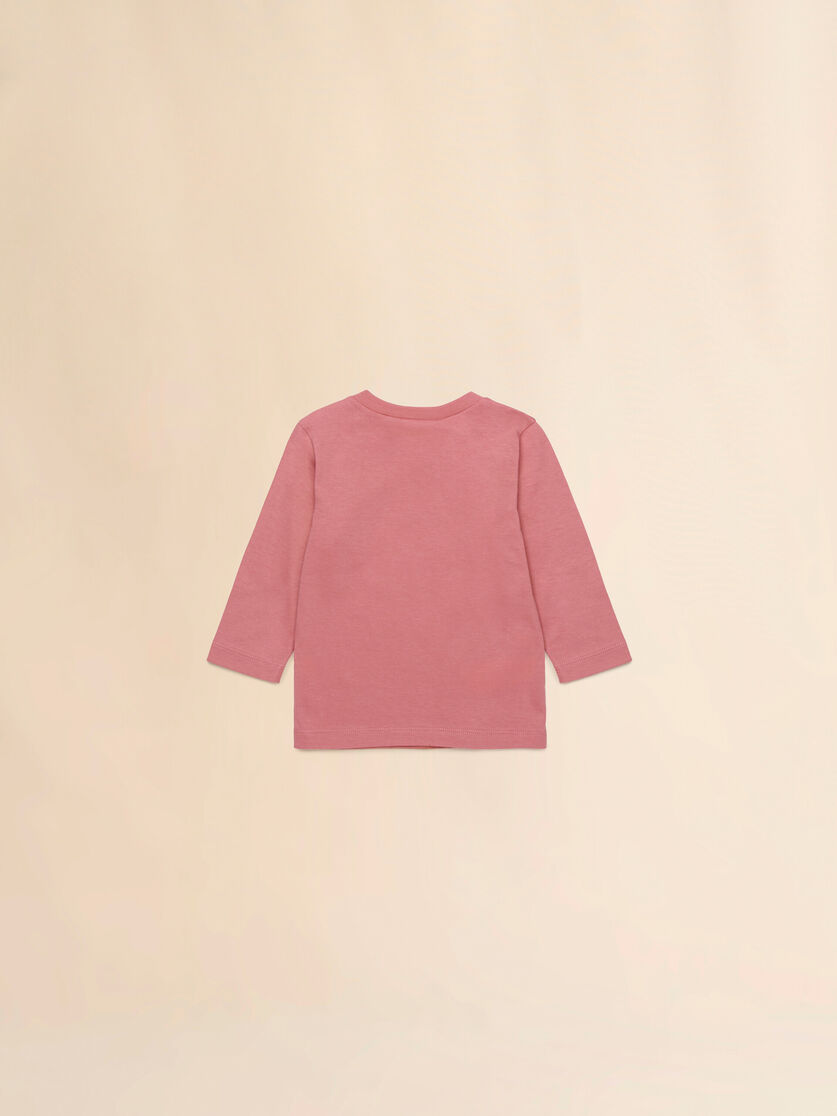 Off-white long-sleeved cotton T-shirt with Marni logo - T-shirts - Image 2
