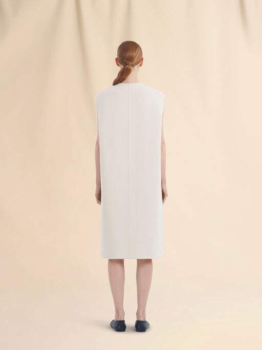 Giacca senza maniche in feltro bianco - Gilet