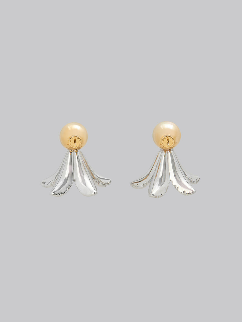 Dangling puffy flower earrings - Earrings - Image 2