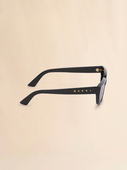 Black acetate Etezea sunglasses - Optical
