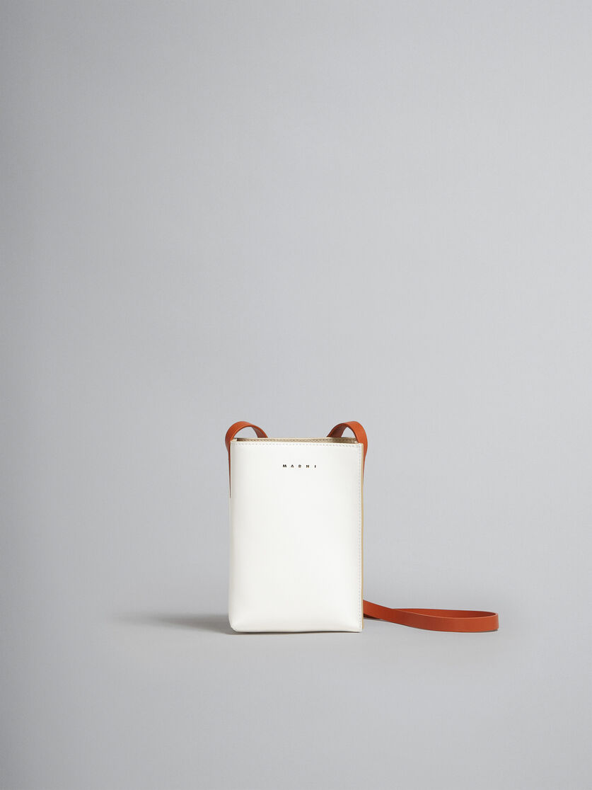 Museo Soft Bag Nano in pelle nera e grigia - Borse a spalla - Image 1