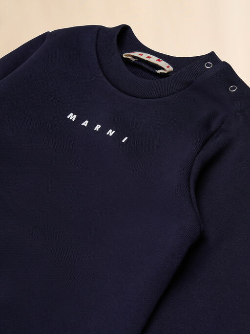 Dark blue fleece tracksuit set - Pants