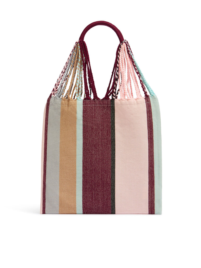 MARNI MARKET ポリエステル ショッピングバッグ ハンモック風ハンドル付き グレー/ターコイズ/レッド - ハンドバッグ - Image 3