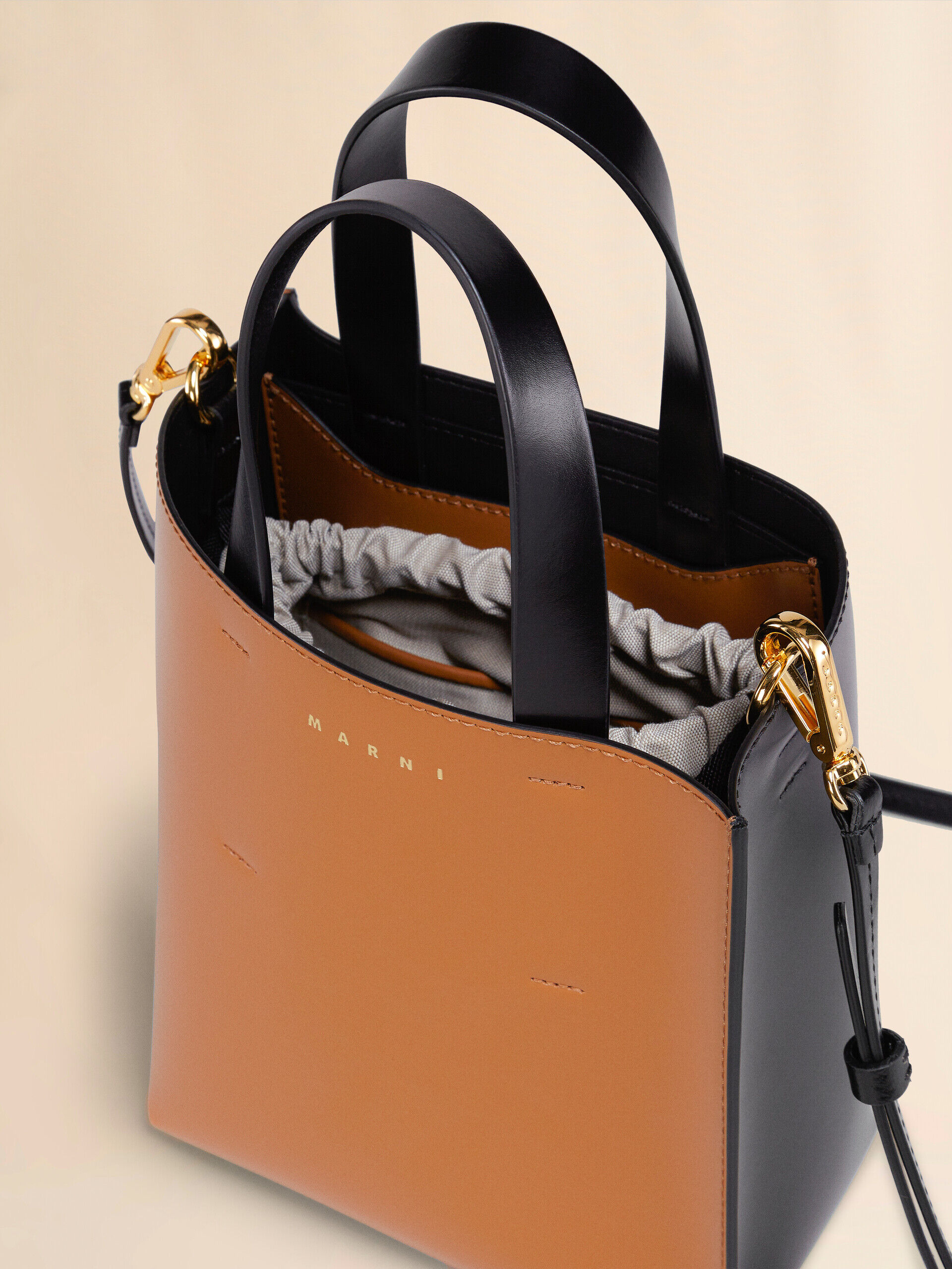 MARNI★MUSEO 2WAYレザーショッピングバッグ バイカラー ナノ MARNI☆MUSEO 2WAY レザーショッピングバッグ (MARNI/トート