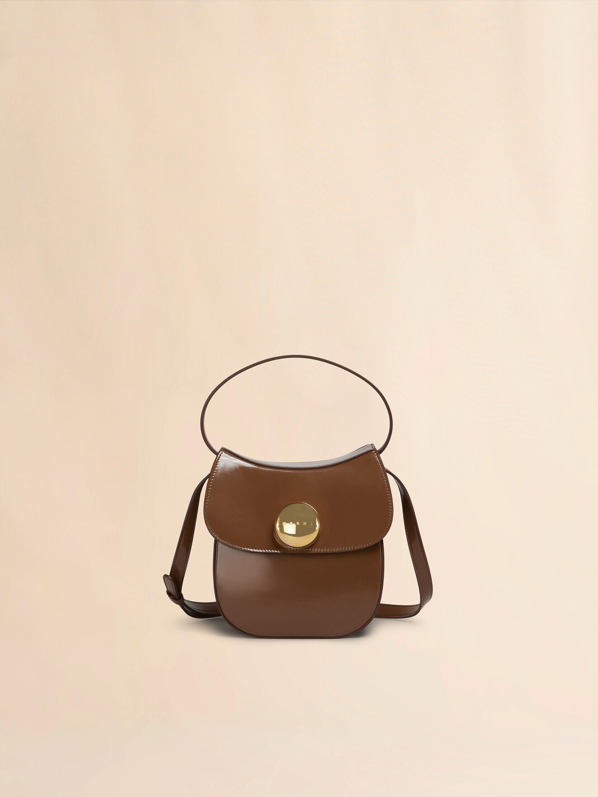 【MARNI】ブラック レザー製 Butterfly スモール ハンドバッグ ブラウン レザー製 Butterfly スモールハンドバッグ | Marni