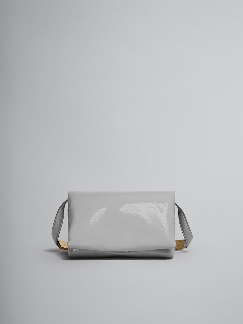 Grey patent Prisma shoulder bag - Shoulder Bags - Image 1