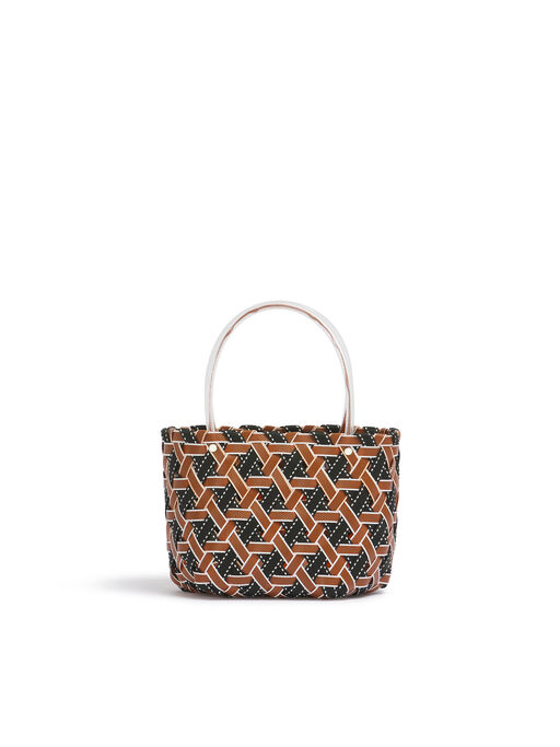ブラック MARNI MARKET RIBBON BASKET - ショッピングバッグ