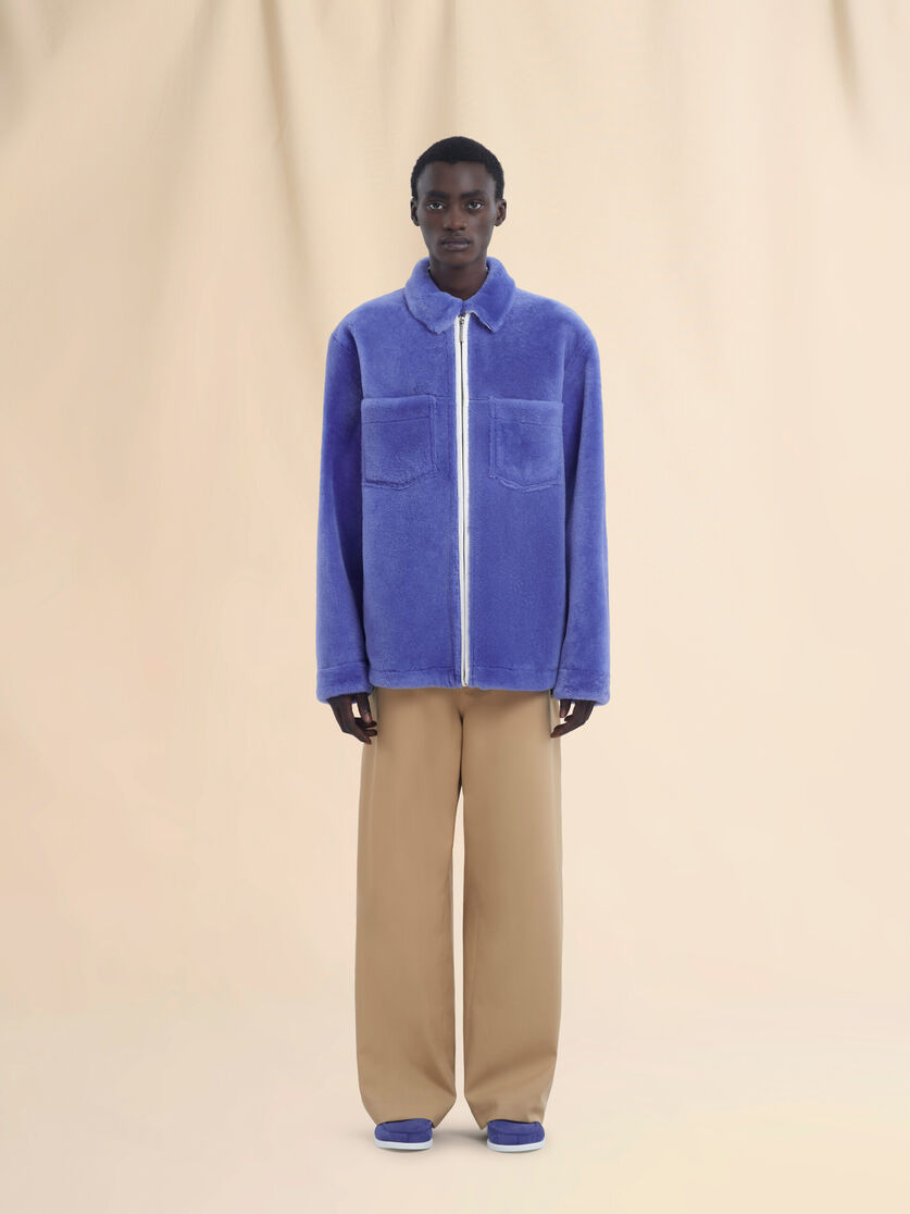 Light blue shaved shearling jacket - Jackets - Image 2