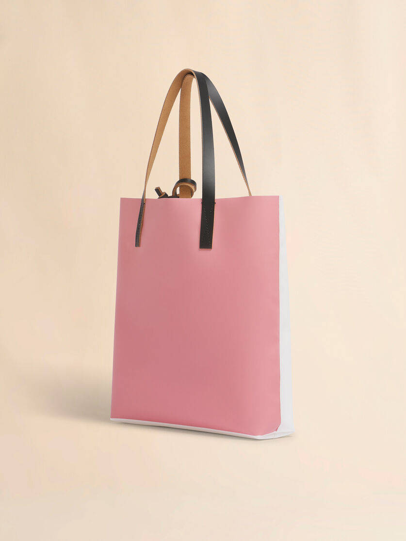 ホワイト ピンク Tribeca ファブリック製トート 鳥のプリント - ショッピングバッグ - Image 3