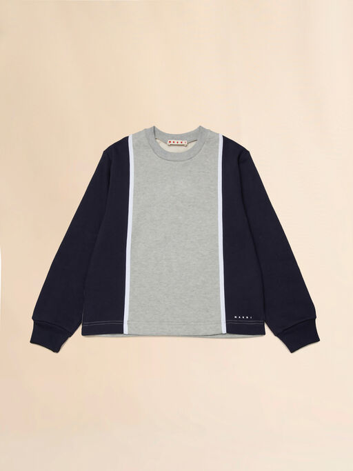 Crewneck sweatshirt with colorblock details - Sweaters