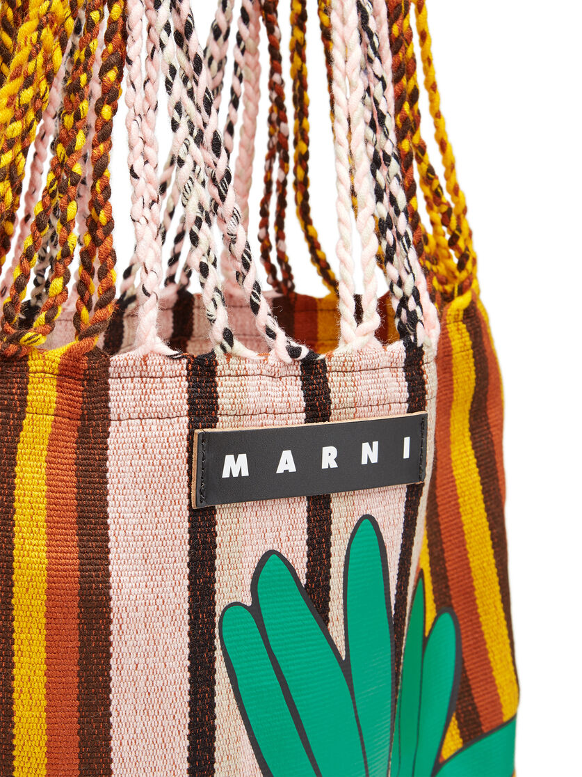 MARNI MARKET HAMMOCK BAG in multicolor crochet with floral motif - Shopping Bags - Image 4