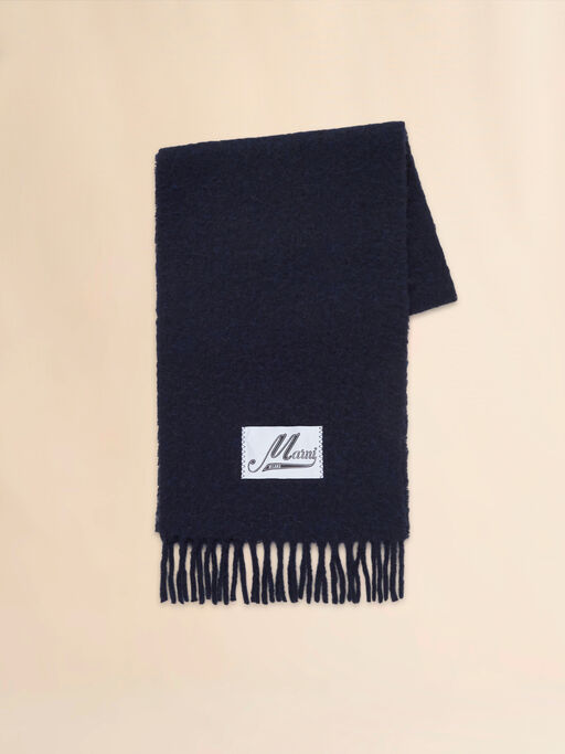 Schal aus blauer Alpakawolle - Schals