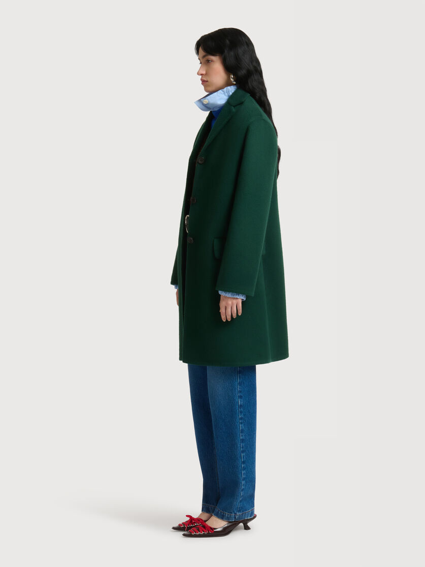 Green wool-cashmere coat, Image 3
