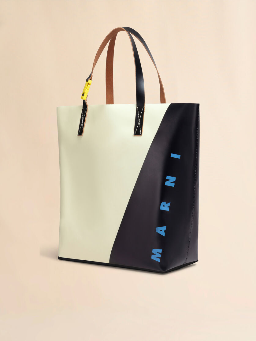 Shopper Tribeca mit Marni-Etikett in Weiß und Schwarz | Marni