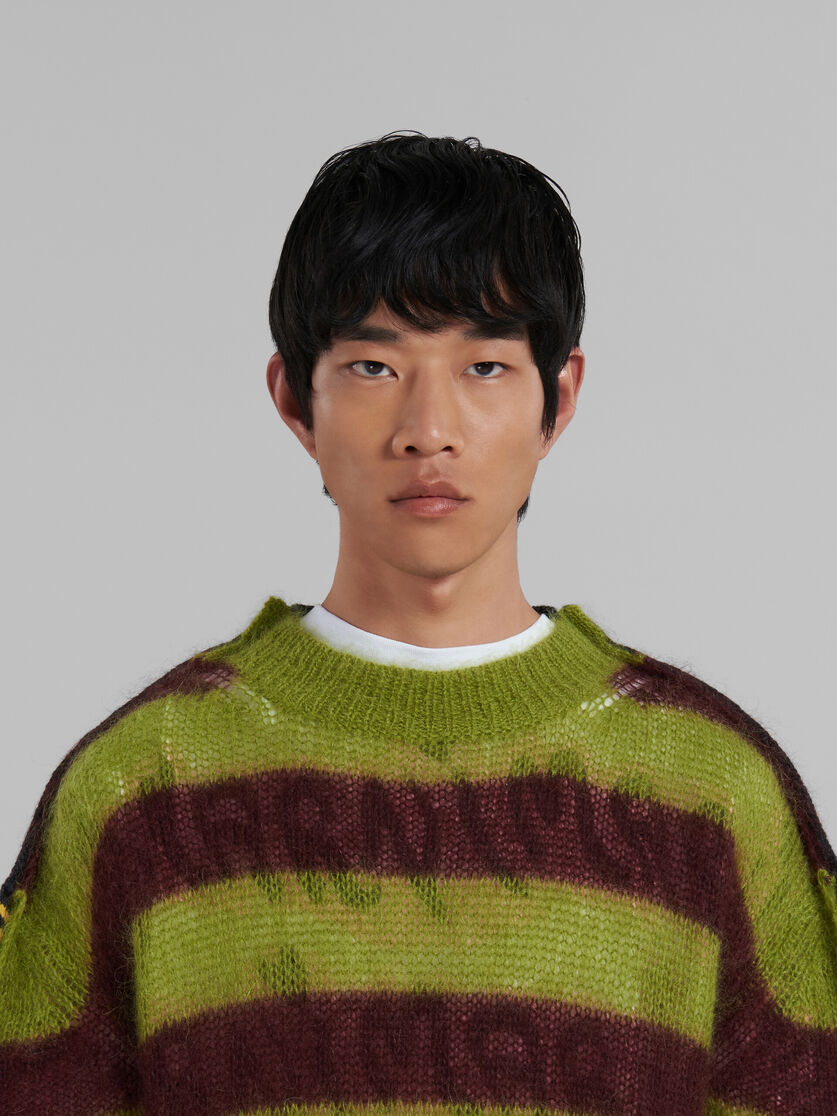 Mohair and wool sweater with multicolour stripes - Pullovers - Image 4