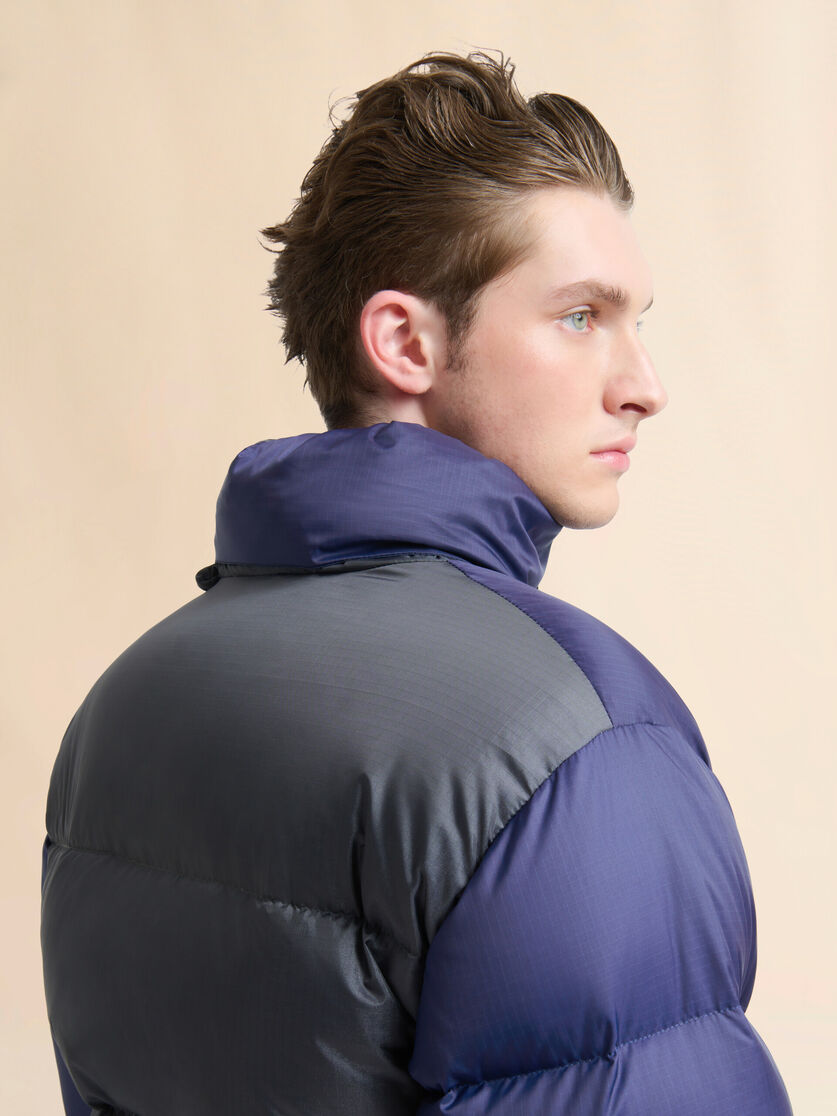 Dark blue ripstop nylon down jacket - Winter jackets - Image 5