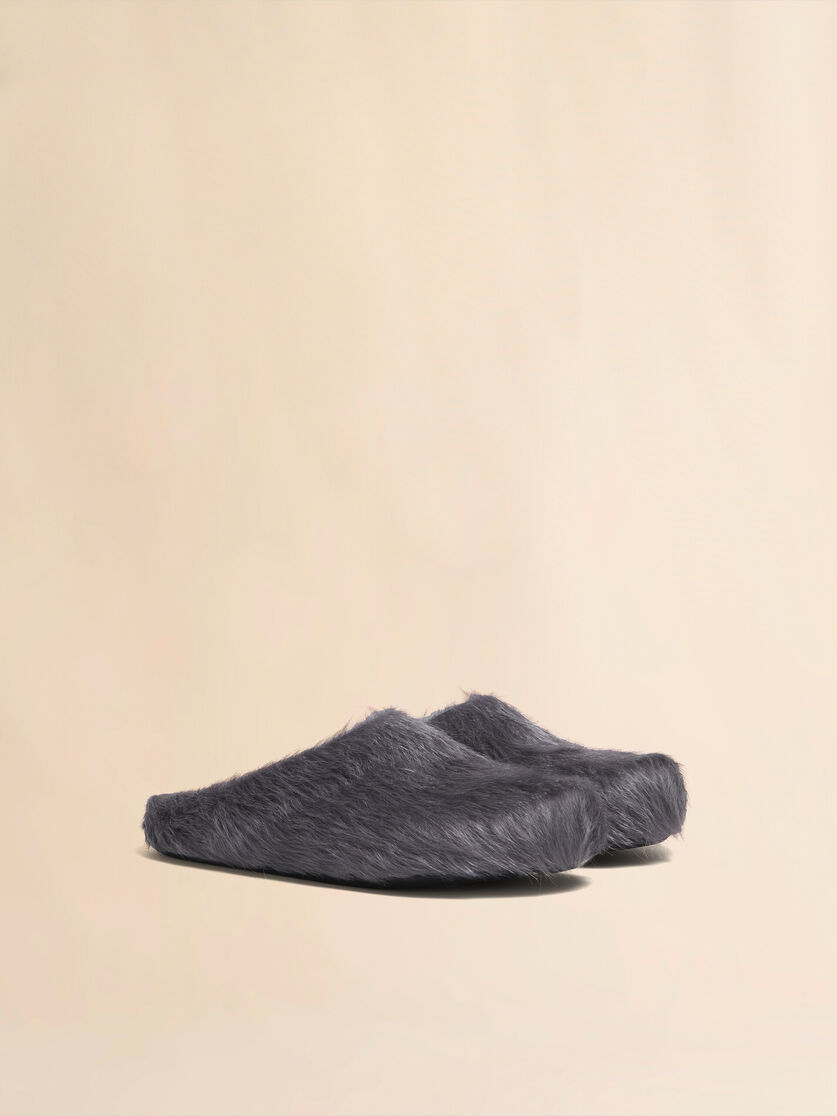 Blue long hair calfskin Fussbett sabot - Clogs - Image 2