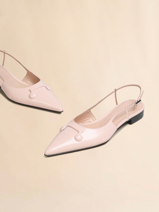 Pink leather Trunkaroo pointed toe slingback - Ballet Shoes