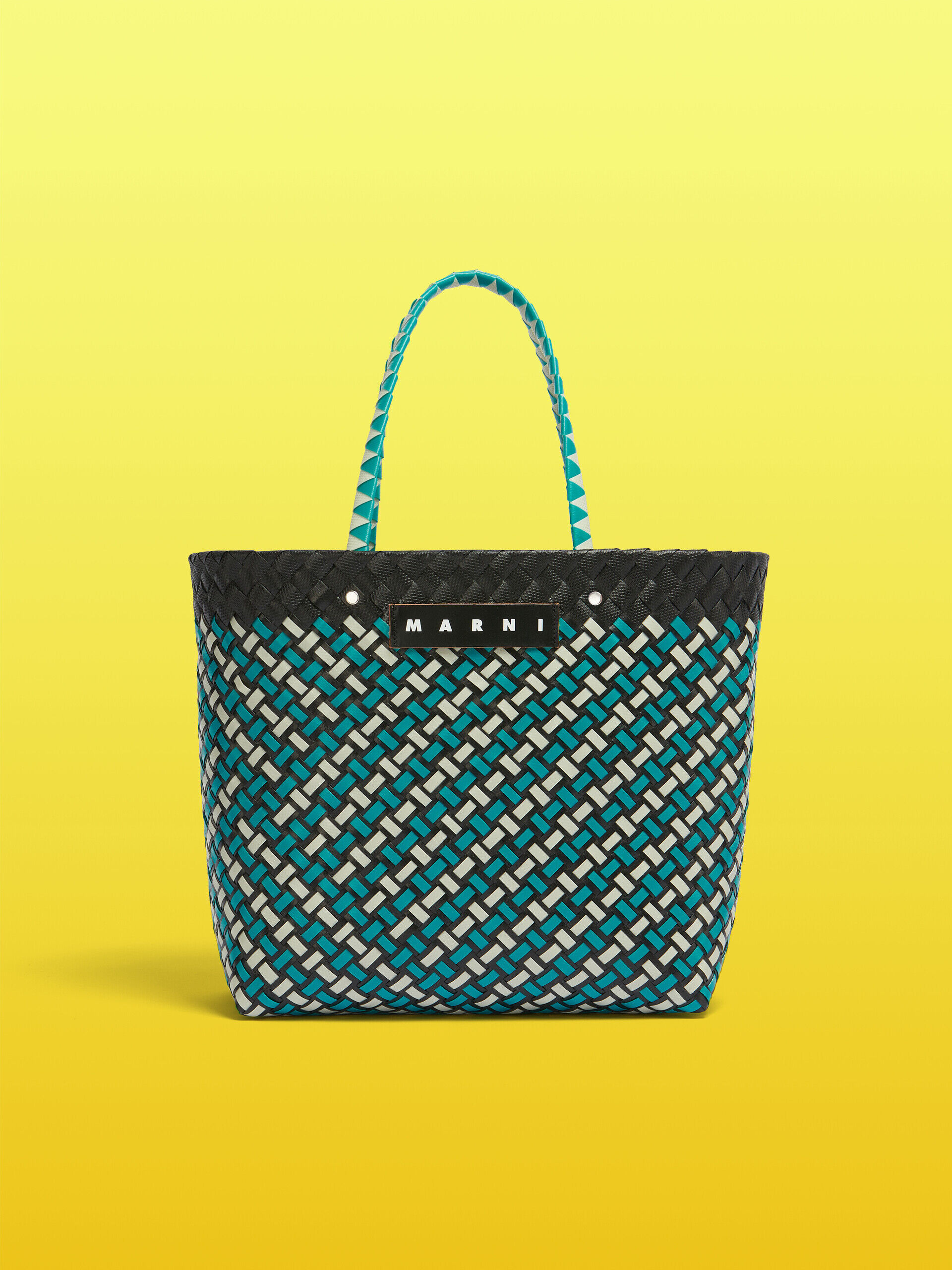 ブラック アウトライン MARNI MARKET ミディアムバスケット
