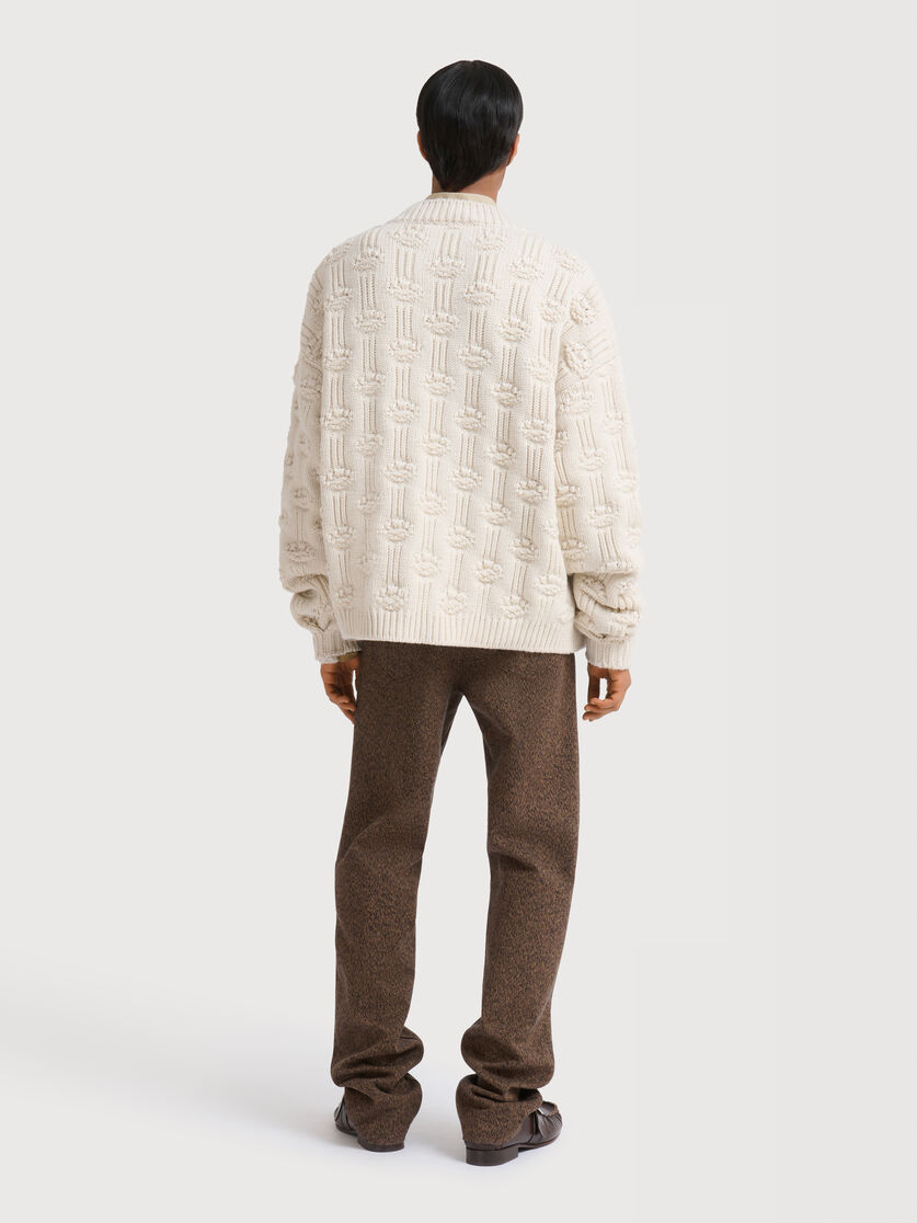 Pantal&oacute;n de lana y algod&oacute;n moulin&eacute; marr&oacute;n, Image 4