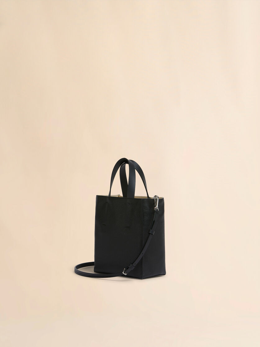 Museo Soft Mini Bag in ivory and brown leather with Marni Mending - Shopping Bags - Image 2