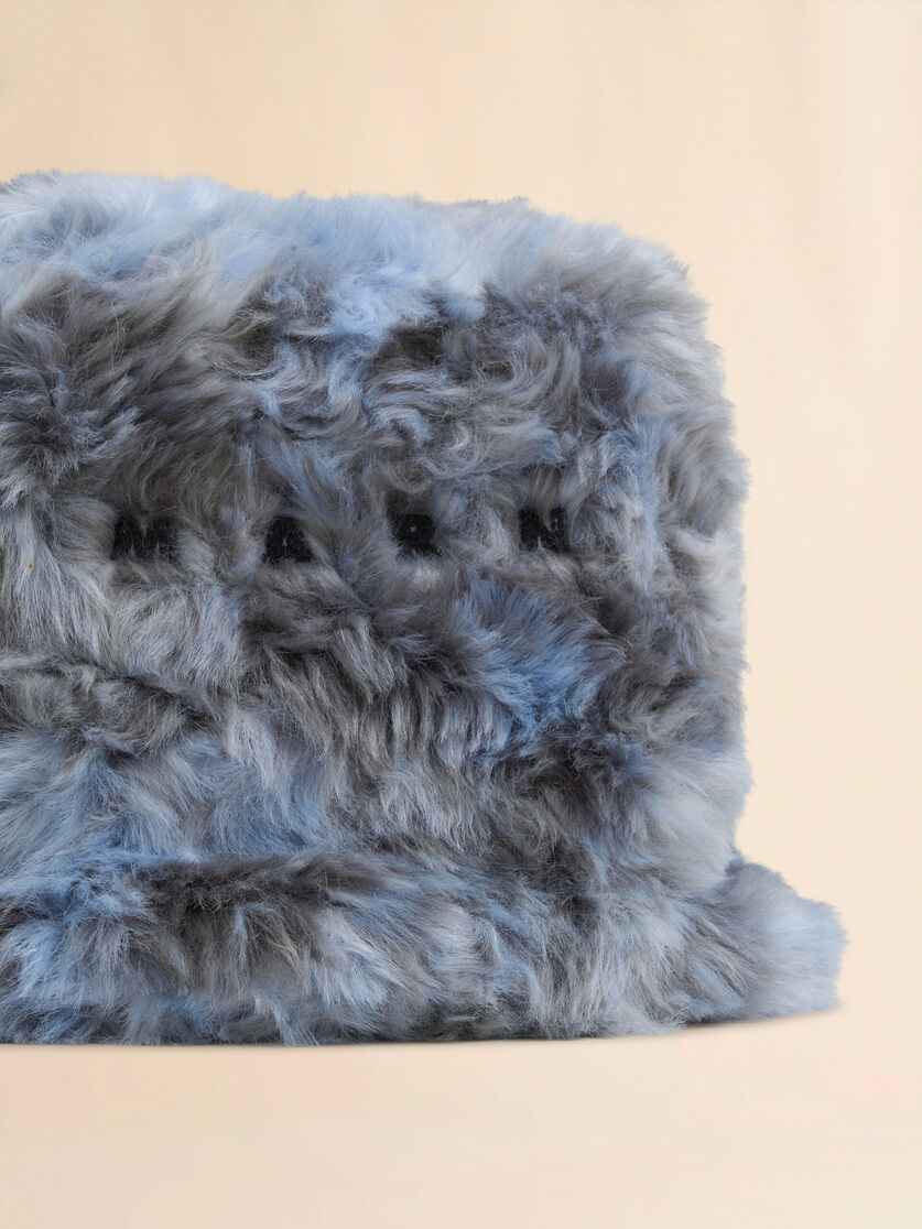 Gorro de pescador de jacquard de pelo largo gris - Sombrero - Image 4