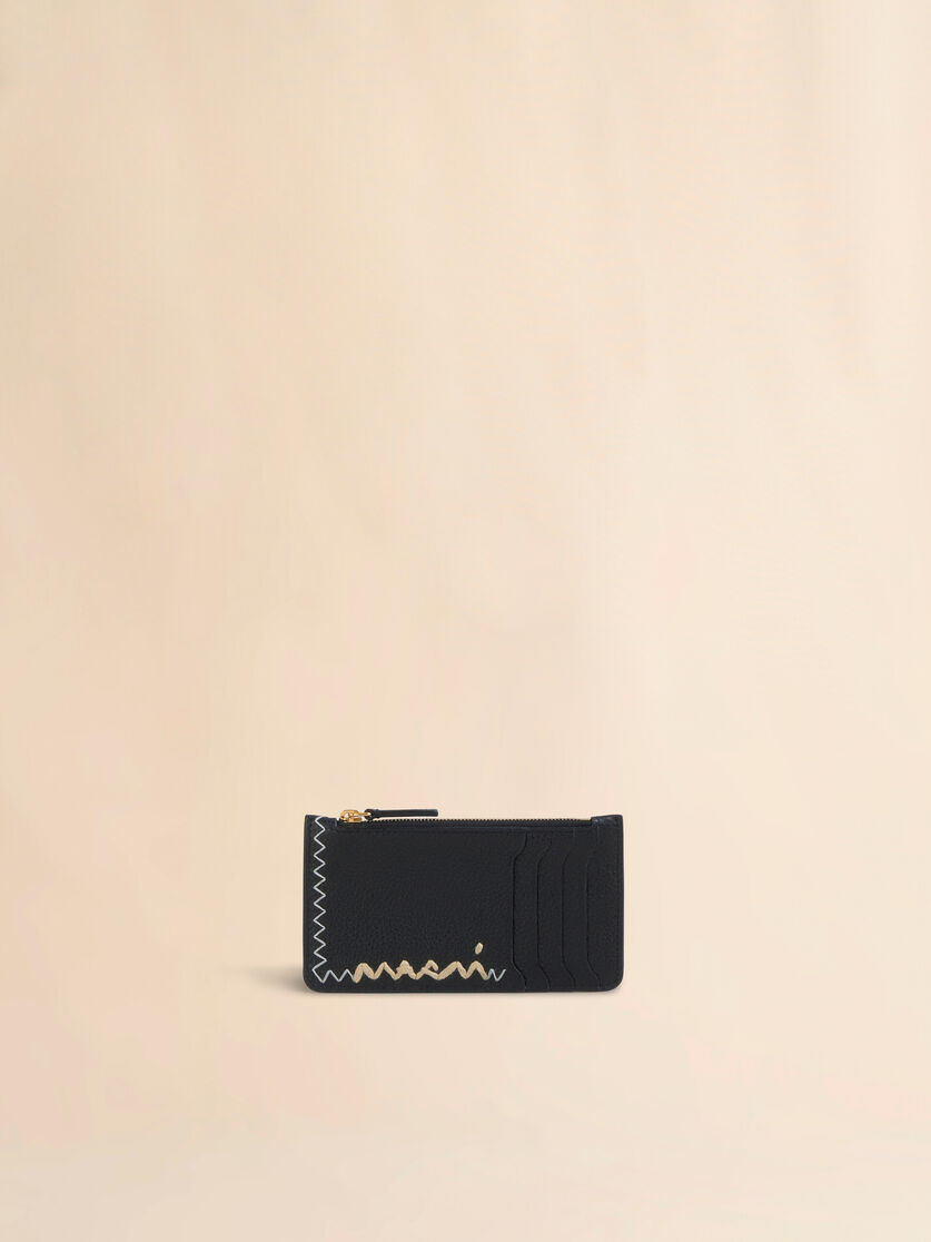 Light blue credit card holder with Marni Mending logo - Wallets - Image 1