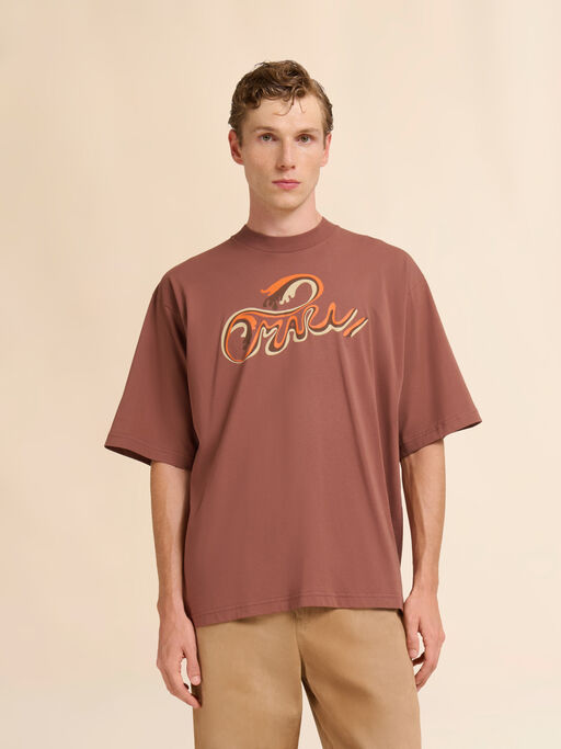 White cotton T-shirt with Marni Wave print - Shirts