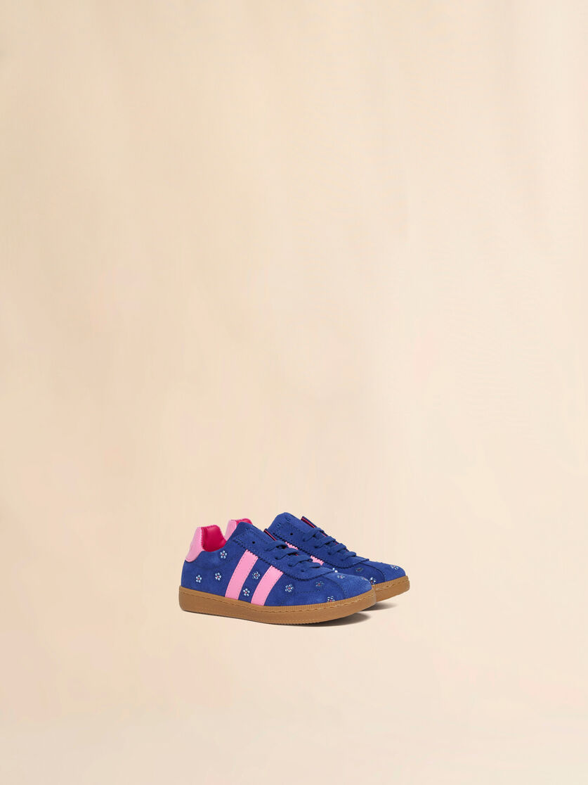 Zapatilla de ante azul y rosa - Sneakers - Image 2
