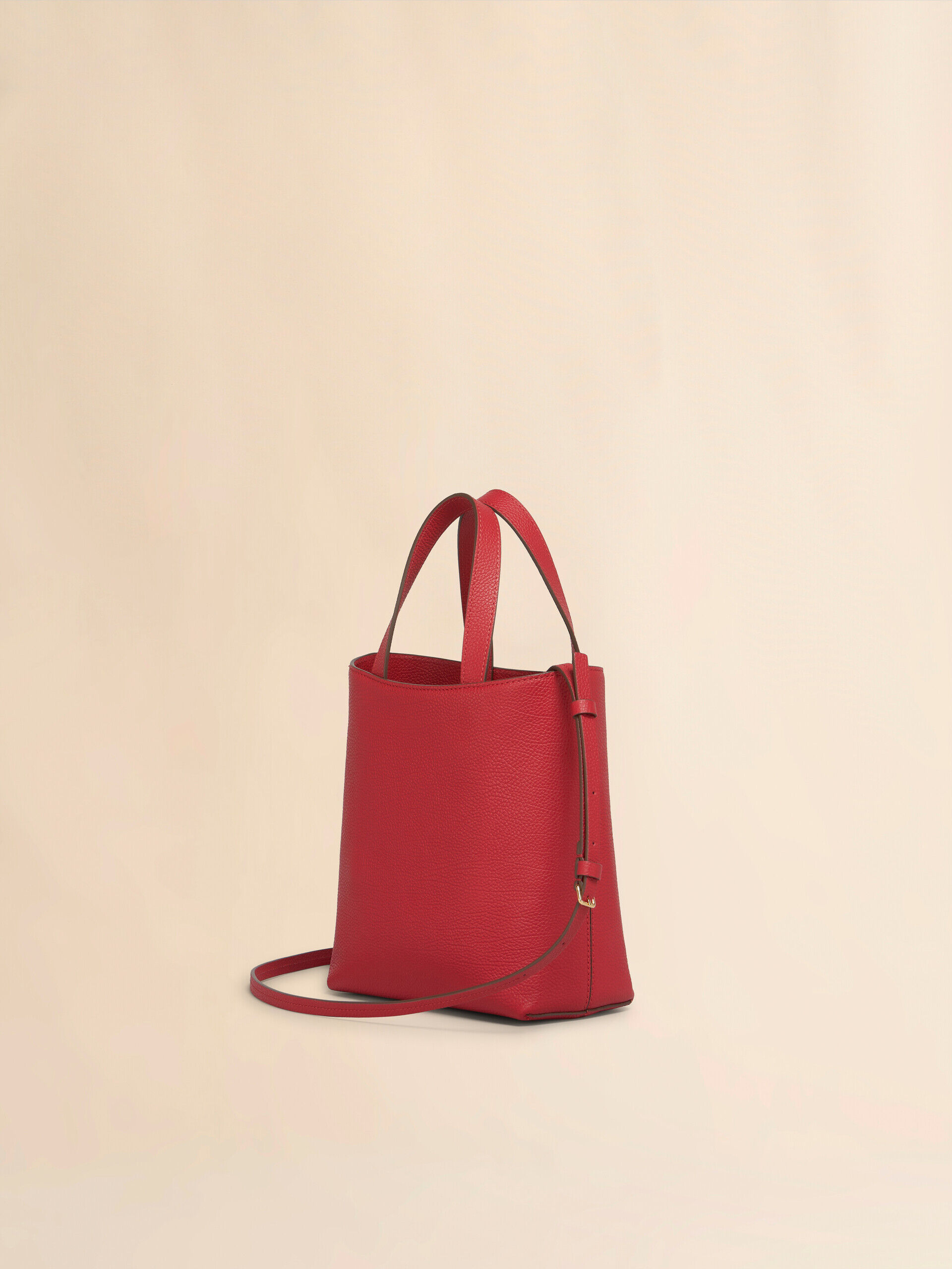 Red leather Trunkaroo Embossed small Bag | Marni